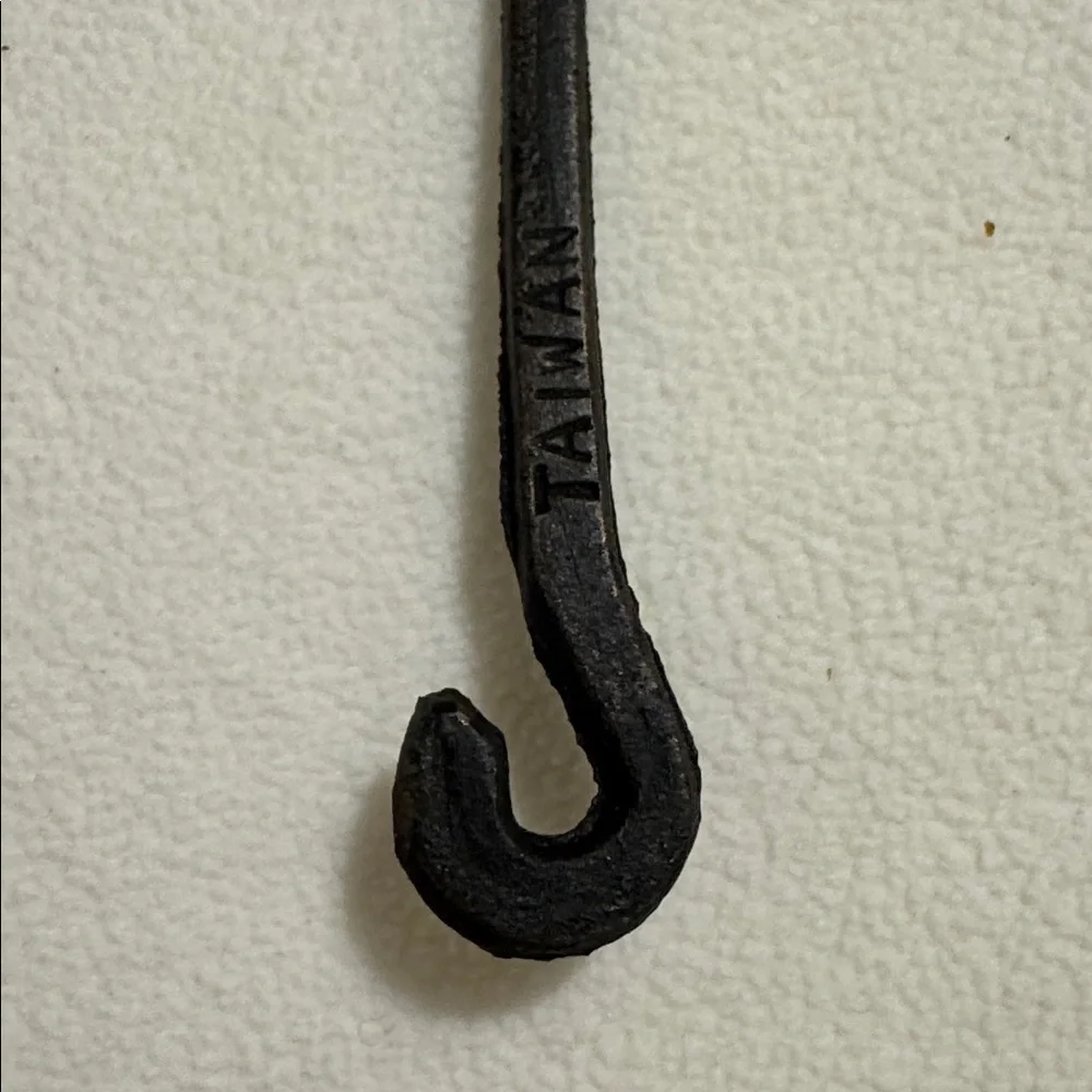 Vintage Cast Iron Skimmer Ladle Slotted Spoon Rustic Farmhouse Cottagecore